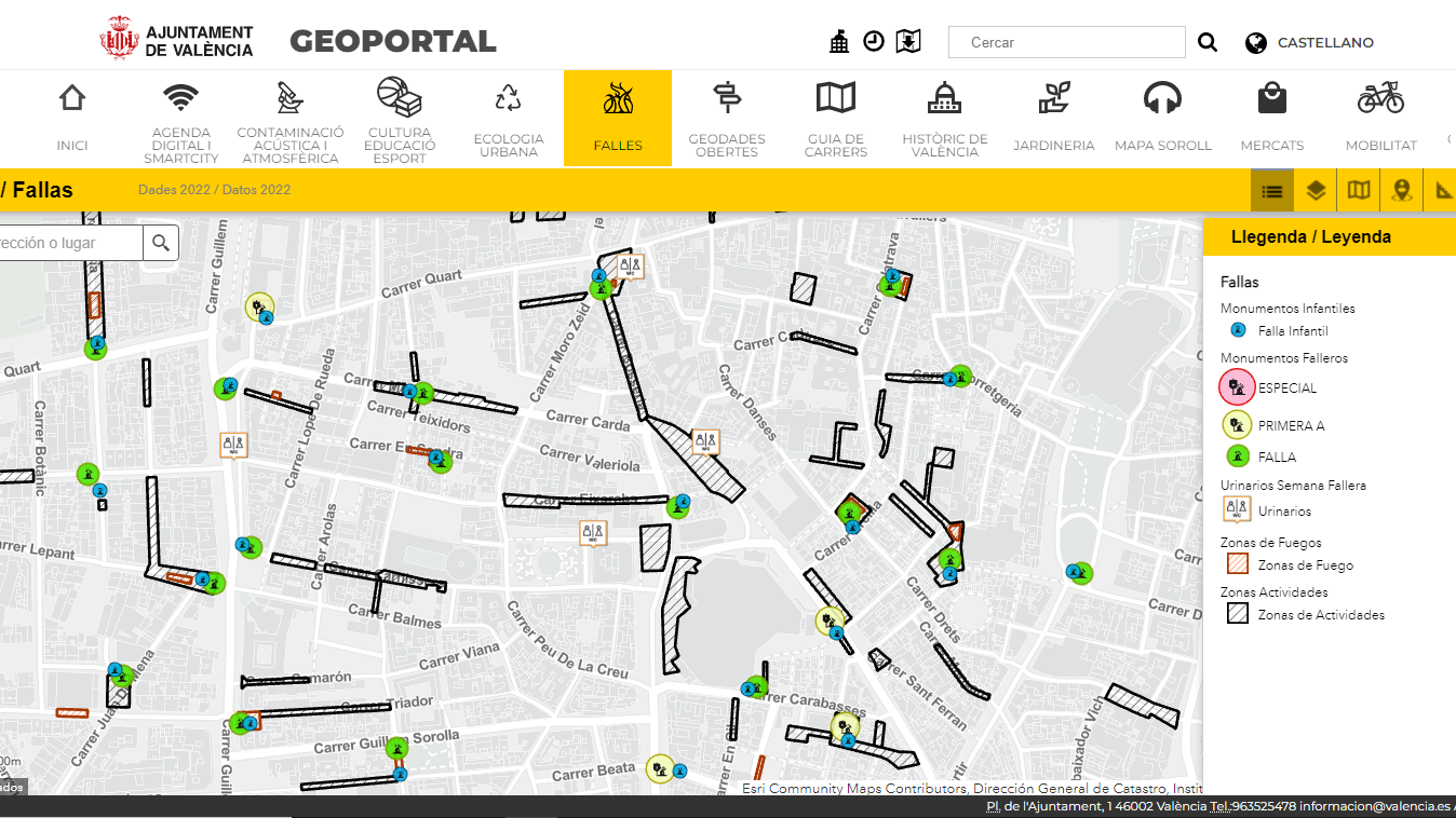 La AppValència y el Geoportal llevan las fallas smart city a los